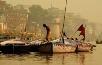 Inde Benares Ganges Barque